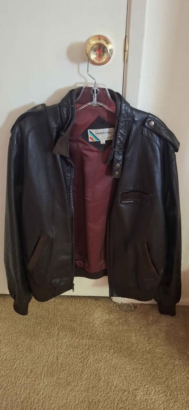 Vintage Members Only Leather Jacket size 42